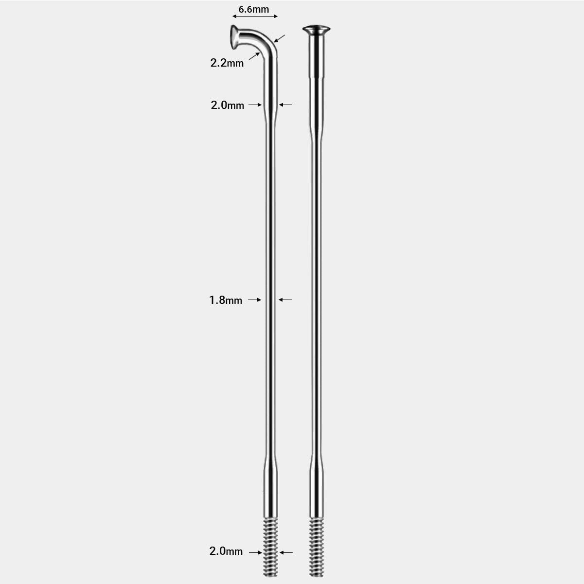 Pillar Racing Spokes Double Butted J-Bend